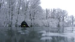 Photo of my friend. Poland, Lusowo lake. Winter 2006, -5 ... by Jakub Patynek 